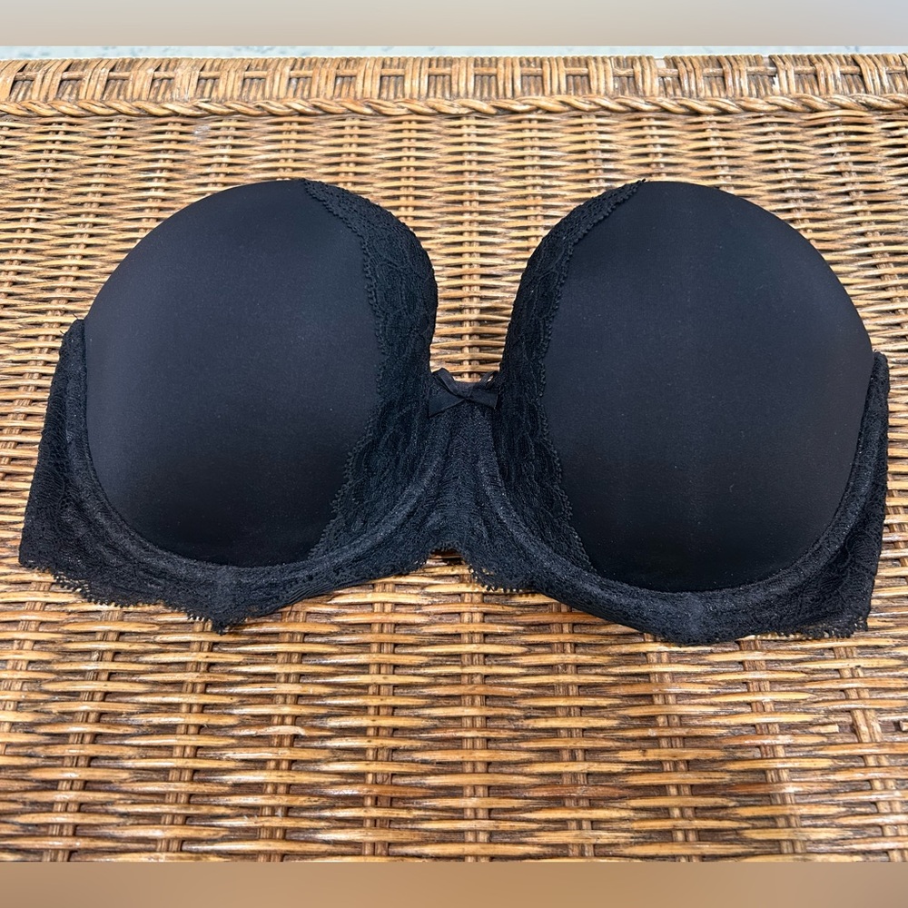 Victoria's Secret Dream Angels Multi-Way Black Strapless Bra Intimates 32DD